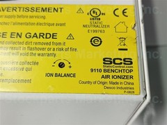 SCS 9110 9110-NO 9110NO Benchtop Air Ionizer Fast Ship 30 Days Warranty