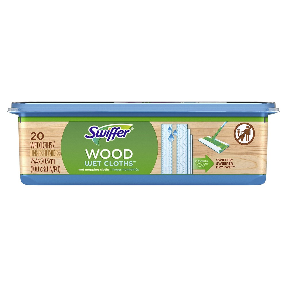 Swiffer Sweeper Wet Wood Floor Mopping cloths, 20 count 20 Count (Pack of 1)