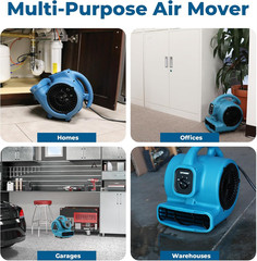 P-80 Mini 600 CFM Air Mover – Stackable Floor Fan for Drying & Ventilating