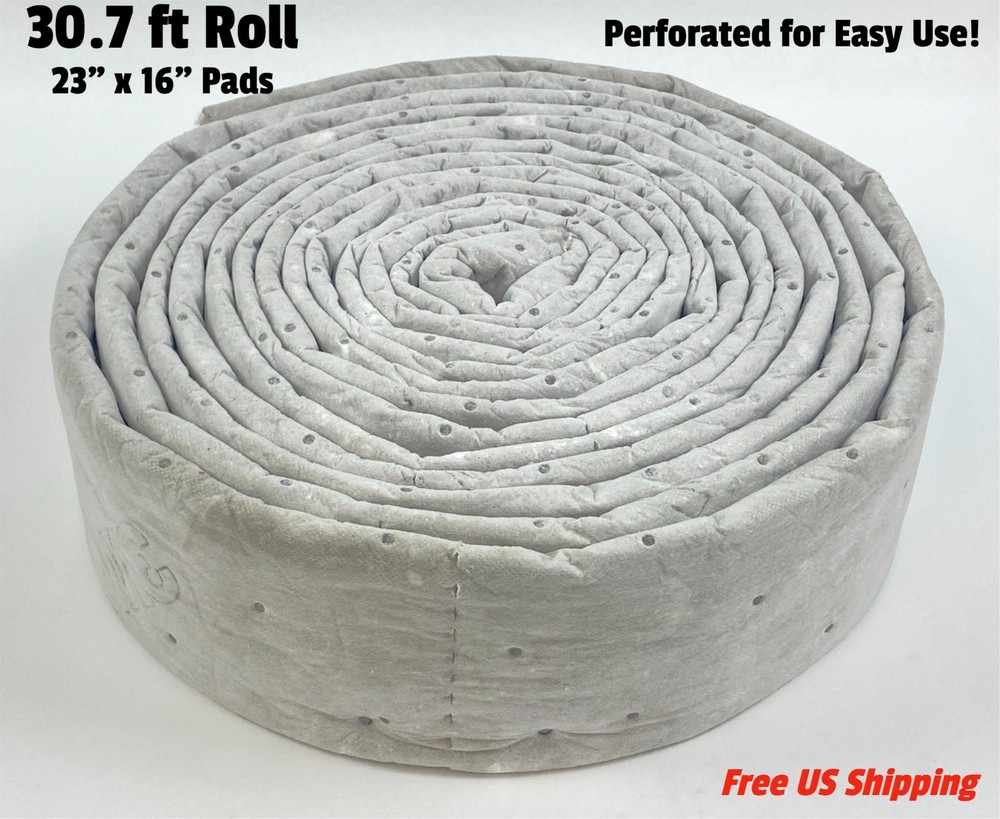 3M Maintenance Sorbent Folded Roll 23 x 16 in Total Length 30.7 ft Perforated