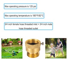 Breezliy 2-Pack Brass Vacuum Breaker Set Set, Golden