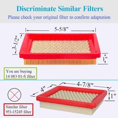 HOODELL 2 Pack 951-10298 Air Filter + Pre Cleaner for MTD Cub Cadet SC100…