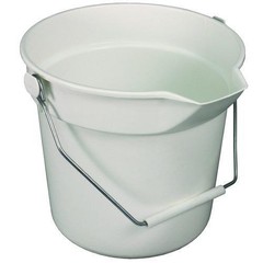 Impact Deluxe Heavy-Duty Bucket, Polypropylene, Gray, 10.63″ Diameter
