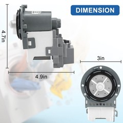 AMI PARTS DC31-00178a Washer Drain Pump Motor Replaces Grey and White