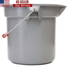 Heavy Duty Round Utility Bucket W/ Measuring Lines Wide Pour Spout Cleaning New