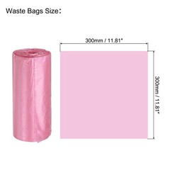 8 Rolls / 240 Counts Small Trash Bags 0.5 Gallon Garbage Bags Pink