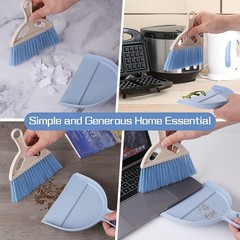 cobee Small Broom and Dustpan Cleaning Set, Mini Whisk Dustpan and Brush with…