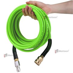 25ft 3/8″ Pressure Washer Hose Green Super Flexible Kink Free Extension 3600psi