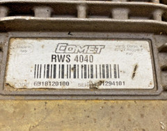USED – 1EA. COMET RWS4040 PUMP HEAD COMPLETE # 3218.0393.00 BAD SEALS
