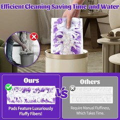 Kusroie 20 Pack Disposable Mop Pads Compatible Swiffer Power Mop Pads
