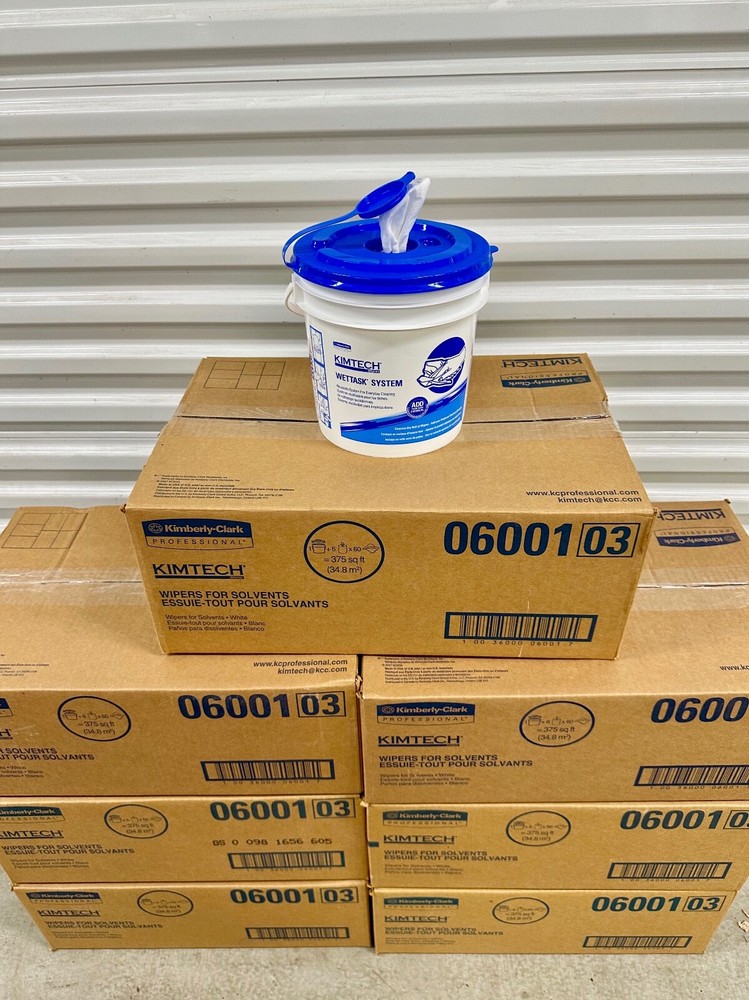 6 Rolls Kimtech WetTask Hydroknit Wipers for Solvents, 12 x 12.5, 60 Sheets/Roll