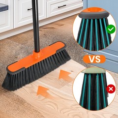 Treelen 4 Pk Soft Bristle Push Brooms For Sweeping Indoor/Outdoor Heavy Duty