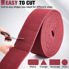 30 ft x 6 in Fine neral pose Scuff Pads 7447 Roll Lar Maroon