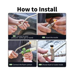 FENG PAI Pressure Washer Foam Cannon with Dual-Connector Access… FAST USA SHIP