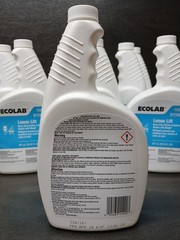 12pk EcoLab Lemon Lift Heavy Duty Kitchen Bathroom Cleaner 20oz 11490