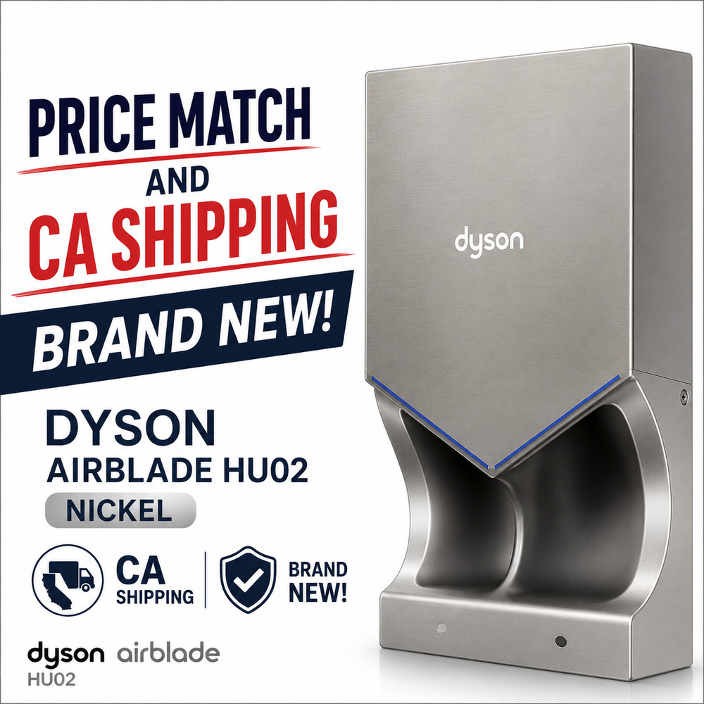 DYSON AIRBLADE HU02 HAND DRYER NICKEL AB12 120v CA shipping Brand New NOT OPEN