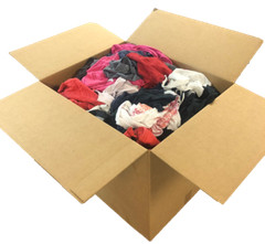 PALLET OF COLORED T-SHIRT RAGS – 50 LBs – 12 BOXES – 600 LB – FREE SHIPPING!!
