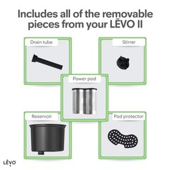 LĒVO II Spare Parts Kit – Includes Power Pod Herb Basket, Silicone Pod…