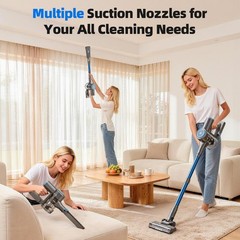 Blueepic Cordless Stic Vacuum Cleaner 40Kpa/300W Charging Wall Dock Anti-Tangle