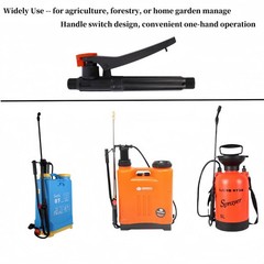 3 Pcs Pump Action Pressure Sprayer Handle, Backpack Parts Black