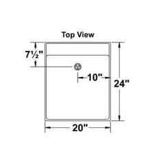 Mustee 18F Utilatub Laundry Tub Floor Mount, 24-Inch x 20-Inch, White