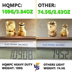 HQMPC Garden Hose Quick Connect Solid Brass Connector 3 Sets, Tan