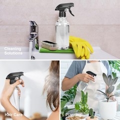 Uineko Spray Bottles 2-Pack, 10 Oz, Mist & Stream, Heavy 10 Ounces, Clear