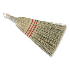 Boardwalk® Whisk Broom, Corn Fiber Bristles, 10 Wood Handle, Yellow, 12/Carton