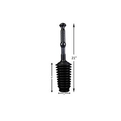 Heavy Duty Toilet Plunger Tri Level Nozzle Bellows Design All Purpose Tool New