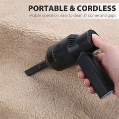 Honlibey New Cordless Mini Computer Vacuum, Portable Black-brushed Motor