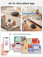 Lefant Lidar Robot Vacuum And Mop Combo75-Days Self-Emptying6000Pa Powerful