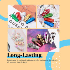 Beetles Nail Art Foil Glue Gel for Foil Stickers Nail Glue Transfer Tips Star Gl
