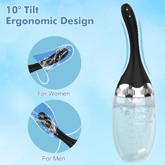 Automatic Electric Enema Bulb with 3 Speeds, Silicone Anal Transparent