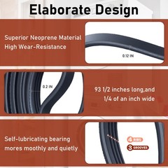 [Upgraded 5-Wheel] 4392067 Dryer Repair Kit & W10837240 Idler 27 inches