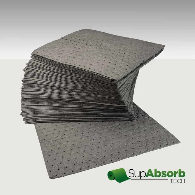SupAbsorb Universal Premium Absorbent Mat | 100pcs | Made in USA | 21 gallons