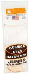 jUmBo Rayon Cushion Head MOP REPLACEMENT POLY screw on threaded JW Mfg. Co. #14