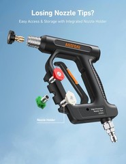 AstroAI Short Pressure Washer Gun with Swivel – High Short, Black