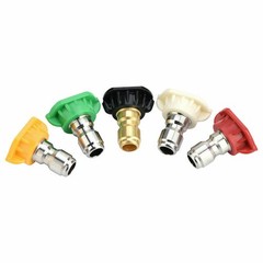 5pcs Pressure Washer Jet Wash Quick Release Spray Nozzle (5 Angle and Jet Size)