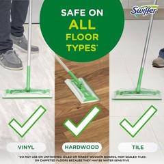 Swiffer Sweep + Mop, Wet Pads Refill, Floor 24 Count (Pack of 1), White