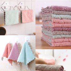12 Pack Kitchen Towels Quick Dry Washcloths, Coral Velvet Small, Colorful