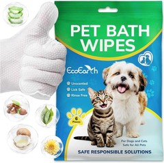 Premium Pet Wipes for Dogs & Cats – 6 Pcs – Disposable Washing Gloves for