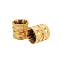 Metal Garden Hose to Fitting Connect, Double Female Quick 2FML, Gold