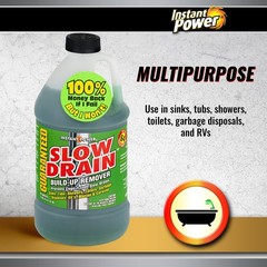 Instant Power Slow Drain Build Up Remover – Prevents Clogs, Ends 2 Liter