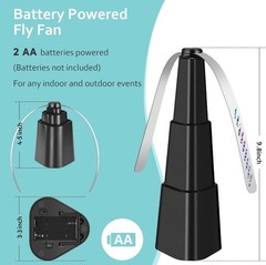 Fly Fans for Tables, Fan Outdoor Indoor Keep Flies Away, Black 4 Pack