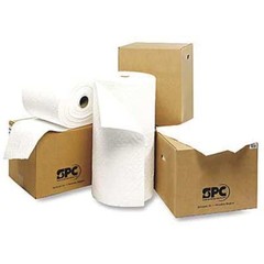 Brady Op15-Dp Sorbent Roll, 24 Gal, 15 In X 150 Ft, Oil, White, Polypropylene