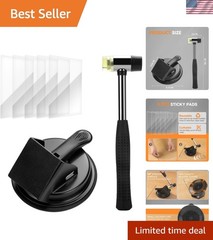 Floor Gap Fixer Tool Kit with Hammer & 5 Reusable Pads | 45° Strike Angle Des…