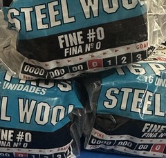 Homax Steel Wool Fine Grade #0, Rhodes American – 48 pads New