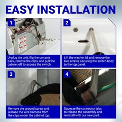 BlueStars Upgraded 3949247 Washer Lid Switch Replacement – Fit As Pictured