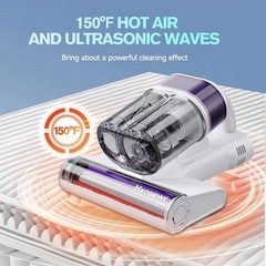 Mxnsewr Ultrasonic Clean,UV Light Handheld Vacuum HEPA Bagless 0.5L Hot Drying