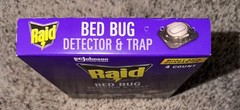 Lot of 4 Raid Bed Bug Detector and Trap for Indoor Use, 4 Count Each